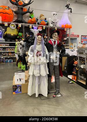 Exposition d'Halloween dans un magasin Lowe's Home à Brooklyn, New York. Banque D'Images