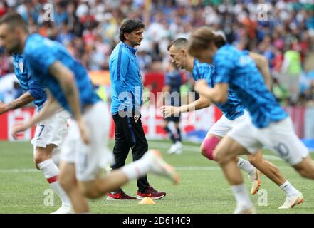 Zlatko Dalic, responsable croate, avant la finale de la coupe du monde de la FIFA 2018 au stade Luzhniki à Moscou, le 15 juillet 2018 Banque D'Images