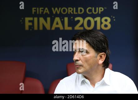 Zlatko Dalic, responsable croate, avant la finale de la coupe du monde de la FIFA 2018 au stade Luzhniki à Moscou, le 15 juillet 2018 Banque D'Images