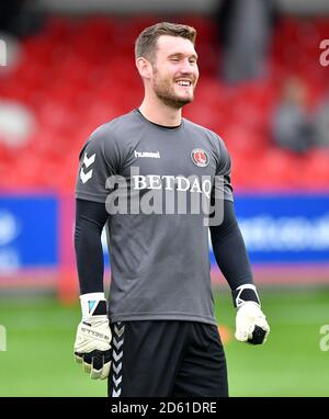 Charlton Athletic gardien de but Jed Steer Banque D'Images