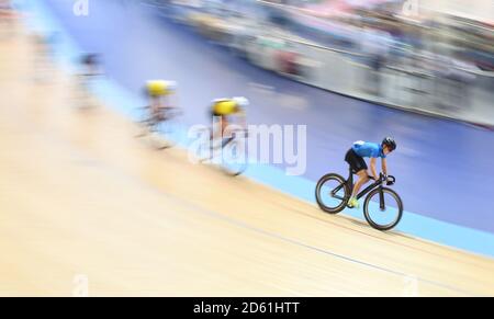 Scratch Race Boys Major final au Derby Velodrome, Derby Arena Banque D'Images