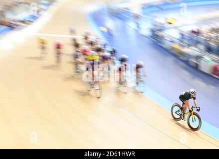 Scratch Race Boys Major final au Derby Velodrome, Derby Arena Banque D'Images