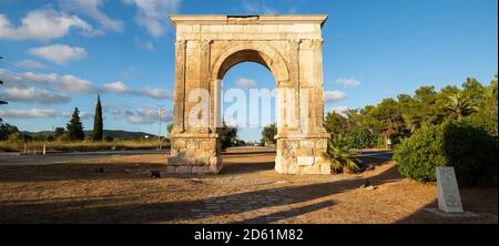 Arc romain de Triumphal à Roda de Bera, Tarragone, Espagne Banque D'Images