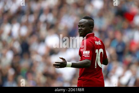 Le Sadio Mane de Liverpool réagit pendant le match Banque D'Images