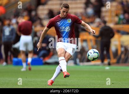 Chris Wood de Burnley s'échauffe avant le match Banque D'Images