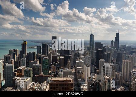 La vue depuis la zone d'observation de Chicago en 360, Chicago Banque D'Images