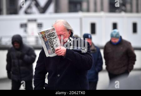 Un fan sur Wembley Way Banque D'Images