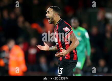 Callum Wilson de Bournemouth célèbre le deuxième but de son côté le jeu Banque D'Images