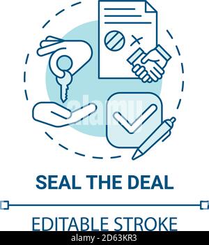 Icône de concept de transaction de sceau Illustration de Vecteur