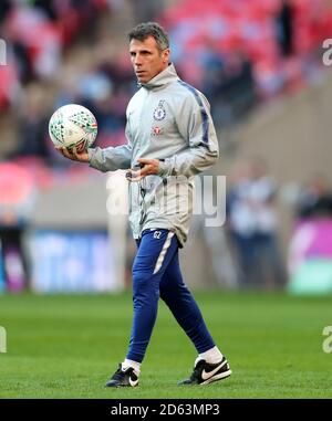 Assistant manager Gianfranco Zola Chelsea Banque D'Images