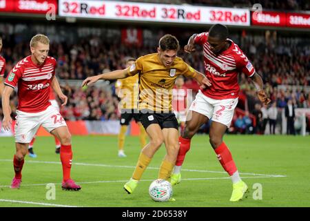 Crewe Alexandra's Callum Ainley en action avec Anfernee Dijksteel de Middlesbrough Banque D'Images