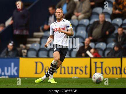 Preston North End's Tom Clarke Banque D'Images