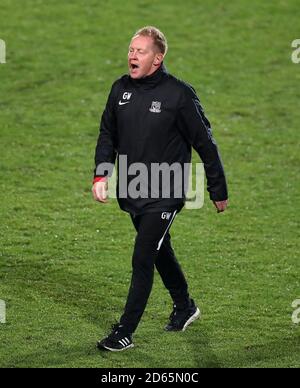 Gary Waddock, directeur de la conciergerie de Southend United Banque D'Images