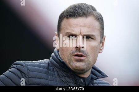 Ritchie Wellens, gestionnaire de la ville de Swindon, avant le match contre Salford City Banque D'Images