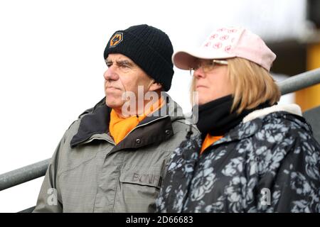 Les fans de Wolverhampton Wanderers arrivent avant le match Banque D'Images