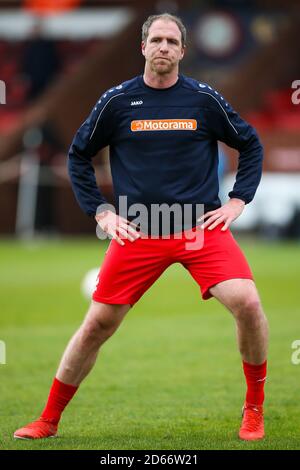 Keith Lowe, de Kidderminster Harriers, lors du match de la Ligue nationale du Nord - Groupe A - au stade Aggborough Banque D'Images