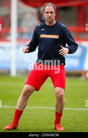 Keith Lowe, de Kidderminster Harriers, lors du match de la Ligue nationale du Nord - Groupe A - au stade Aggborough Banque D'Images