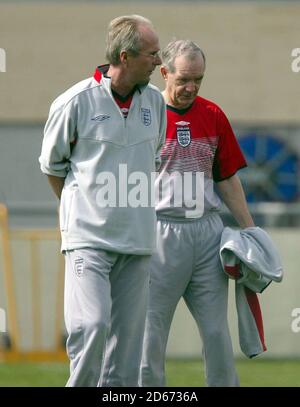 Sven Goran Eriksson, directeur de l'Angleterre, et Assistand Tord Grip Banque D'Images