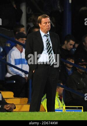 Harry Redknapp, directeur de Portsmouth, est abattu sur la ligne de contact Banque D'Images