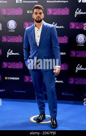 Madrid, Espagne. 14 octobre 2020. David Victori participe à la première du film 'No Mataras' au cinéma Proyecciones à Madrid. Crédit : SOPA Images Limited/Alamy Live News Banque D'Images