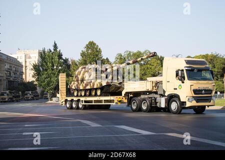 Howitzer automoteur MSTA-S 2S19 152 mm. Exposition de l'Artillerie d'Azerbaïdjan. Bakou - Azerbaïdjan : 18 septembre 2018 Banque D'Images