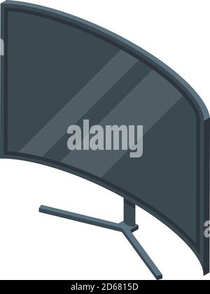 Icône moniteur incurvé, style isométrique Illustration de Vecteur