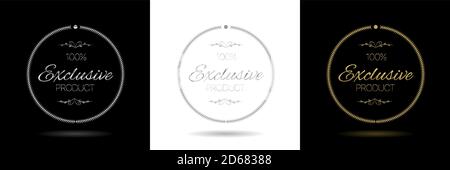 Les icônes de couronne d'or Illustration de Vecteur