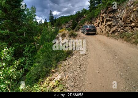 Route vers Crystal Mill. Carbondale, Colorado, États-Unis Banque D'Images