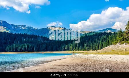 Black Lake dans le parc national de Durmitor. Monténégro Banque D'Images