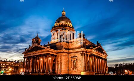 Cathédrale Saint Isaac ou Isaakievski Sobor à Saint-Pétersbourg, Russie. Banque D'Images