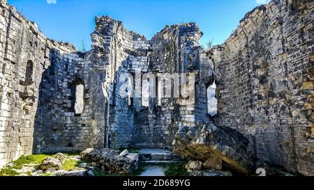 Les ruines du temple orthodoxe Bzyb. Abhkazia Banque D'Images