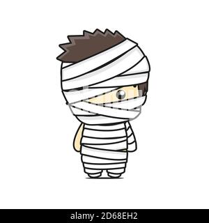 mignon mascotte personnage thème halloween. design isolé sur fond blanc. Banque D'Images