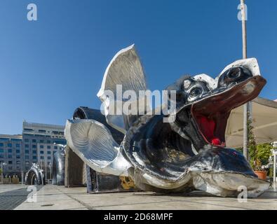 Le quartier Mouraria et la place Martim Moniz Lisbonne, Portugal, Europe Banque D'Images