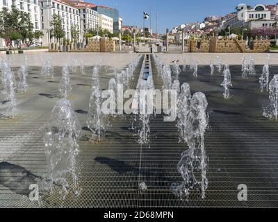 Le quartier Mouraria et la place Martim Moniz Lisbonne, Portugal, Europe Banque D'Images