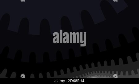 Arrière-plan coloré de la scène nocturne d'Halloween. Banque D'Images