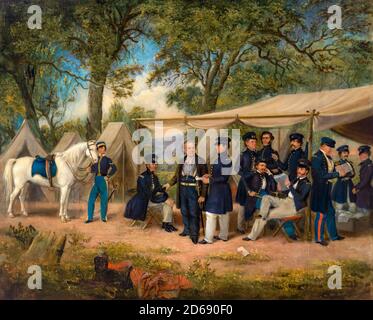 Zachary Taylor (1784-1850) à Walnut Springs, peinture de William Garl Browne Jr, 1847 Banque D'Images