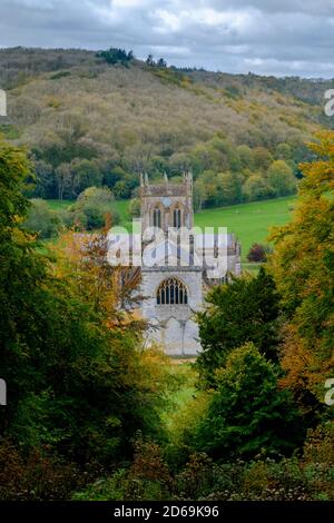 L'église de l'abbaye de Milton Milton Abbas Dorset construite en 1309 Banque D'Images