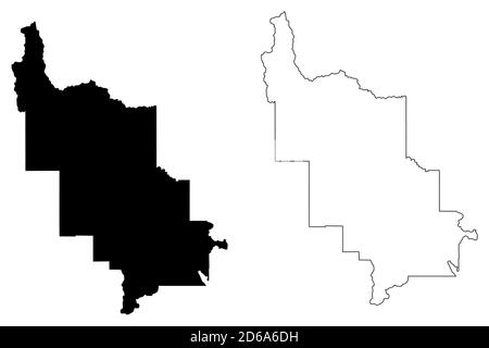 Lewis et Clark County, Montana (comté des États-Unis, États-Unis d'Amérique, États-Unis, États-Unis) carte illustration vectorielle, scribble sketch carte Lewis et Clark Illustration de Vecteur