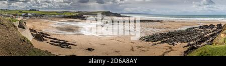 Plage de Crooklets à Bude en Cornouailles du Nord, Angleterre, RU Banque D'Images