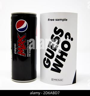 Pepsi Challenge - échantillon gratuit de devine Who Banque D'Images