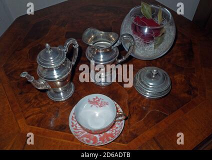 Café vintage sur table en bois Banque D'Images
