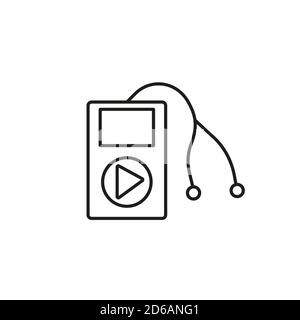 icône walkman ® de l'icône fitness pour le concept mobile et les applications web. L'icône de ligne fine peut être utilisée pour le Web et le mobile. Icône Premium sur fond blanc Illustration de Vecteur