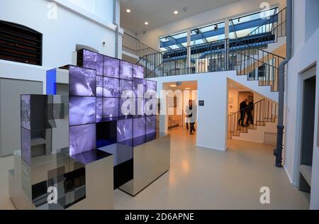 Salle d'exposition avec exposition multimédia au Musée du Libération de Paris.Paris.France Banque D'Images