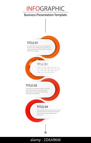 Calendrier des étapes de l'entreprise. Infographie vectorielle pour la présentation d'entreprise. Banque D'Images