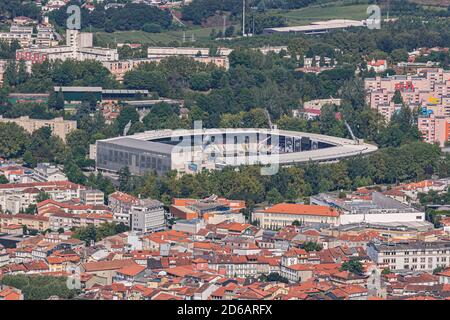 Vue aérienne de Guimarães, lieu de naissance du Portugal Banque D'Images
