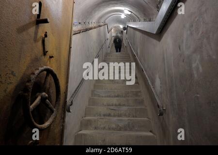 Les escaliers mènent au siège du colonel Rol-Tanguy of Résistance FFI au Musée de la libération de Paris.Paris Musée de la libération.Paris.France Banque D'Images