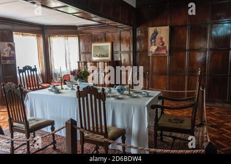 Salle à manger à la maison de Karen Blixen en Afrique Banque D'Images