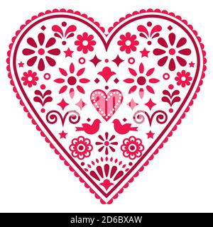 Art folklorique mexicain vibrant sans couture motif vectoriel, design coloré avec des fleurs et des oiseaux inspirés par les ornements traditionnels du Mexique Illustration de Vecteur