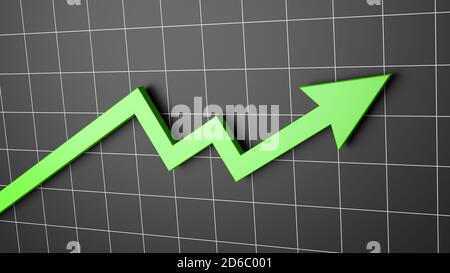 Tableau des flèches de montée Banque D'Images
