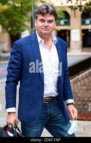 Dominic Chappell, ancien propriétaire de BHS, arrive au tribunal de la Couronne de Southwark à Londres où il est accusé de fraude fiscale. Banque D'Images